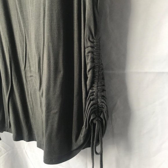 14th & Union Olive Green Cinch Tie Tank Top - Picture 2 of 4